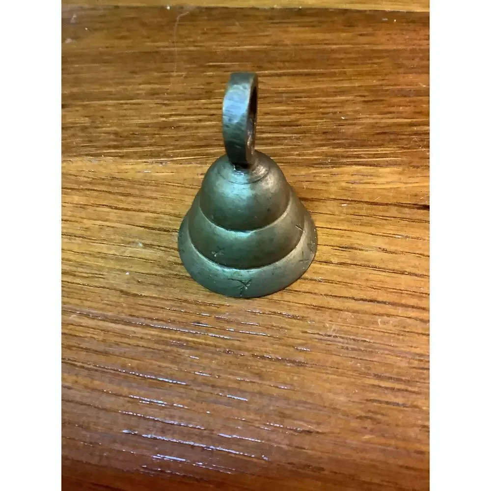 Vintage Miniature Brass Cast iron Christmas Bells Handmade Primitive India